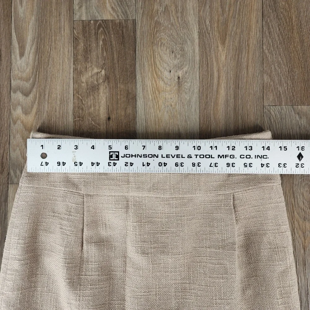 J.Crew Womens‎ Tan Linen Blend Metallic Gold Mini Skirt Size 0 Beige 16576 SU 09